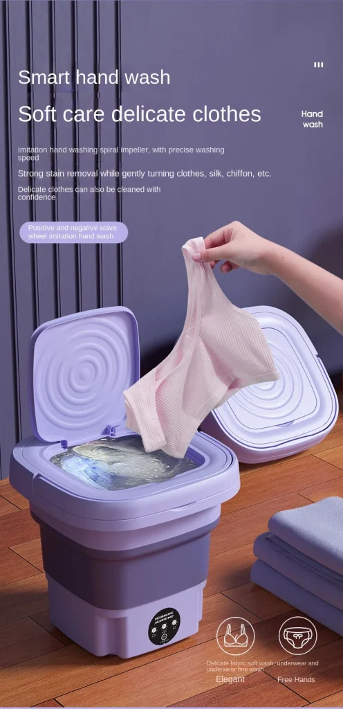 🌀 8L Portable Folding Washing Machine – Compact & Efficient Laundry Solution! - Image 18