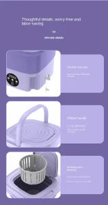 🌀 8L Portable Folding Washing Machine – Compact & Efficient Laundry Solution! - Image 30