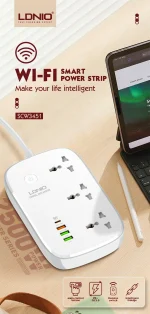 🔌 LDNIO Smart WiFi Power Strip - 3 AC Outlets + 4 USB (30W PD) | Alexa/Google/Tuya App Control | 2500W Surge Protection | 2M Extension Cord | US/UK/EU Plug - Image 10