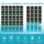 ⚡ 8-48PCS 1.5V Lithium 2200mWh (AA) & 660mWh  (AAA) Rechargeable Batteries 🔋 - Long-Lasting - Image 10
