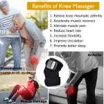 🔥 Moajaza Far Infrared Knee Massager - Heating & Vibration Therapy Brace | 3 Heat Levels + 3 Massage Modes | Rechargeable 4000mAh | For Arthritis/Joint Pain/Recovery (Black, S/M/L) - Image 6