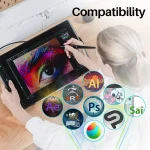 🎨 HUION Kamvas Pro 16 Drawing Tablet - 15.6" 1080p Display | 120% sRGB | 8192 Pressure Levels | Battery-Free Pen | 6 Shortcut Keys | Tilt Support (PW507 Pen Included) - Image 6