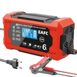 🔋 12V 6A Smart Car Battery Charger – LCD Display, Pulse Repair Function for Lead-Acid Batteries - Image 7