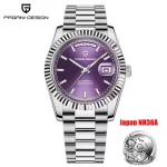 ⌚ PAGANI DESIGN DD40 Men's Luxury Watch - NH36A Automatic Movement | 100M Waterproof | Sapphire Crystal | Day-Date Display | Stainless Steel Bracelet (40mm, Silver/Black/Blue) - Image 7