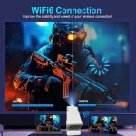 🎬 Portable 1080P Native Projector – 390 ANSI | 4K Support | Android 11 | WiFi 6 & Bluetooth 5.0 | 180° Rotatable for Home & Office - Image 4