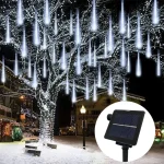 ✨ STUXMOS Solar Meteor Shower Lights - 30/50cm Waterproof LED Fairy String | 8 Modes | Warm White/Cool White | Outdoor Garden/Wedding/Patio Decor - Image 8