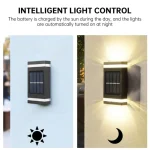 🔆 Solar Wall Light Outdoor – Waterproof Up & Down LED Lamp | Modern Sun-Powered Lighting for Garden, Patio, Fence & Yard Decor (White/WarmLight) - Image 5