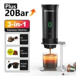 ☕ Wireless Portable Espresso Machine – 3-in-1 Coffee Maker for Travel, Car, Camping & Home | Capsule + Ground Coffee | USB Rechargeable