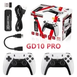🎮 GD10 PRO Retro Game Stick - 256GB 58,000+ Classic Games | 4K HDMI Output | Dual Wireless Controllers | Plug & Play for PS1/NES/SNES/Arcade | Multi-Language Support