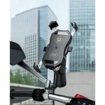 🚀 Yaoiler 2024 Motorcycle Phone Holder – 15W Wireless Charging + QC3.0 Fast Charge | 360° Adjustable | Auto-Lock | Universal Fit (4.7-7") - Image 3