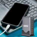 ⚡ 600W GaN Pro 8-Port Charging Station – 2×140W USB-C PD 3.1 + 2×100W USB-C + 3×65W USB-C + 1×22.5W USB-A - Image 13