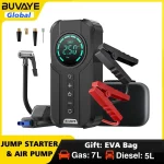 š BUVAYE 10,000mAh Car Jump Starter & Air Pump ā 1000A Peak, Portable Tire Inflator, 12V Auto Battery Booster, LED Light, EVA Bag (UL/CE Certified)