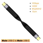 ⚡ UGOURD USB4 20Gbps Short Cable - 13cm/22cm Type C to C Cable | 100W PD Fast Charging | 4K@60Hz Video | for SSD/iPhone 15/MacBook/Steam Deck (Black, 2-Pack) - Image 14