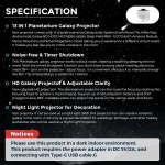 🪐 Galaxy Projector 4K HD – 13-in-1 Star Planetarium with Adjustable Focus & 360° Rotation - Image 15