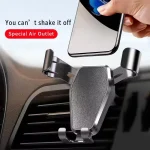 🚗 Universal Car Phone Holder - Gravity-Activated Air Vent Mount | One-Hand Operation | Anti-Shake Design | Fits 4.6-7" Smartphones (iPhone/Android/Samsung)