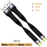 ⚡ UGOURD USB4 20Gbps Short Cable - 13cm/22cm Type C to C Cable | 100W PD Fast Charging | 4K@60Hz Video | for SSD/iPhone 15/MacBook/Steam Deck (Black, 2-Pack) - Image 12