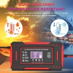 🔋 12V 6A Smart Car Battery Charger – LCD Display, Pulse Repair Function for Lead-Acid Batteries - Image 3