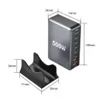 ⚡ 500W GaN 8-Port Desktop Charger - 100W USB-C PD x2 + 65W USB-C x4 + 20W USB-A x2 | Fast Charge for iPhone 16/15 Pro Max/S24 Ultra/MacBook Pro | Foldable Plug | CE/RoHS Certified - Image 12