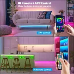 ✨ 100ft RGB LED Strip Lights - Smart WiFi/BT App Control | Music Sync & 44-Key Remote | 16M Colors | Waterproof IP65 | for Bedroom/TV/Party (2x50ft Rolls) - Image 5
