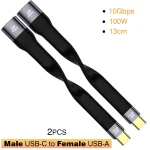 ⚡ UGOURD USB4 20Gbps Short Cable - 13cm/22cm Type C to C Cable | 100W PD Fast Charging | 4K@60Hz Video | for SSD/iPhone 15/MacBook/Steam Deck (Black, 2-Pack) - Image 11