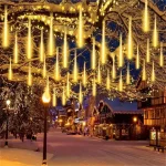 ✨ STUXMOS Solar Meteor Shower Lights - 30/50cm Waterproof LED Fairy String | 8 Modes | Warm White/Cool White | Outdoor Garden/Wedding/Patio Decor - Image 2