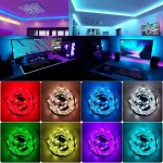 ✨ GOOLOOK 5050 RGB LED Strip Lights - 5M/15M/20M/30M Options | Bluetooth App Control | 30 LEDs/m | IP65 Waterproof | for Bedroom/TV/Kitchen Decor - Image 5