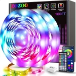 ✨ 100ft RGB LED Strip Lights - Smart WiFi/BT App Control | Music Sync & 44-Key Remote | 16M Colors | Waterproof IP65 | for Bedroom/TV/Party (2x50ft Rolls)
