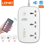 🔌 LDNIO Smart WiFi Power Strip - 3 AC Outlets + 4 USB (30W PD) | Alexa/Google/Tuya App Control | 2500W Surge Protection | 2M Extension Cord | US/UK/EU Plug - Image 7