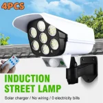 🚨 Solar Motion Sensor Light with Remote – Outdoor Floodlight & Fake Security Camera | Wireless, Waterproof, Garden & Home Safety Lighting