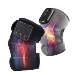 🔥 Moajaza Far Infrared Knee Massager - Heating & Vibration Therapy Brace | 3 Heat Levels + 3 Massage Modes | Rechargeable 4000mAh | For Arthritis/Joint Pain/Recovery (Black, S/M/L)