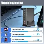 ⚡ 500W GaN 8-Port Desktop Charger - 100W USB-C PD x2 + 65W USB-C x4 + 20W USB-A x2 | Fast Charge for iPhone 16/15 Pro Max/S24 Ultra/MacBook Pro | Foldable Plug | CE/RoHS Certified - Image 3
