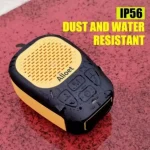 🔊 XICKU Wearable Bluetooth Speaker - IP56 Waterproof Magnetic Clip-On Speaker | 30H Playtime | TF Card Slot | Hands-Free Calls | for Workouts, Jobsites, Outdoor (Black/Yellow) - Image 5