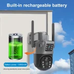 🌞 FRDMAX 8MP 4K Solar Security Camera - 360° PTZ Outdoor WiFi CCTV | Color Night Vision | 10800mAh Battery | Human Detection | Alexa Compatible | 128GB SD Card Included - Image 4
