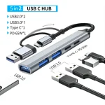 🔌 8-in-1 USB C Hub - USB 3.0/TF/SD Card Reader/3.5mm Audio | Multi-Port Adapter for MacBook Pro/Xiaomi/Tablets | Space Gray Aluminum Shell - Image 12