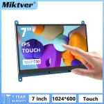 🖥️ Miktver 7" Capacitive Touchscreen Monitor - 1024x600 IPS Display | 5-Point Touch | HDMI-Compatible for Raspberry Pi 4/3/2/Windows 10/8/7 | Includes Cables & Mounting Kit