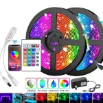 ✨ GOOLOOK 5050 RGB LED Strip Lights - 5M/15M/20M/30M Options | Bluetooth App Control | 30 LEDs/m | IP65 Waterproof | for Bedroom/TV/Kitchen Decor