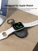 🔋 LVFAN Magnetic Wireless Charger for Apple Watch – 1400mAh Portable Power Bank, Fast Charging Keychain for Series 9/8/7/6/5/4/3/2/SE/Ultra (Includes USB-C Cable) - Image 2