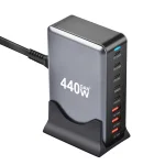 ⚡ 440W GaN Charger – 8‑Port USB‑C PD Fast Desktop Power Hub - Image 2