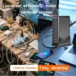⚡ 500W GaN 8-Port Desktop Charger - 100W USB-C PD x2 + 65W USB-C x4 + 20W USB-A x2 | Fast Charge for iPhone 16/15 Pro Max/S24 Ultra/MacBook Pro | Foldable Plug | CE/RoHS Certified - Image 6