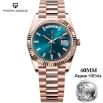 ⌚ PAGANI DESIGN DD40 Men's Luxury Watch - NH36A Automatic Movement | 100M Waterproof | Sapphire Crystal | Day-Date Display | Stainless Steel Bracelet (40mm, Silver/Black/Blue) - Image 12