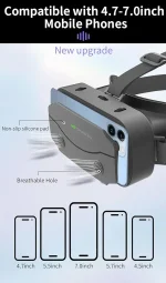 🕶️ Universal VR Headset for Smartphones - Compatible with 4.7-7.2" iPhone/Android | 3D Virtual Reality Glasses | Adjustable HD Lenses | Bluetooth Controller Support (Black) - Image 5