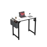 🖥️ JHK Modern Computer Desk - 55" Home Office & Gaming Table w/ Storage Pockets & Headphone Hook | Sturdy Metal Frame | Easy Assembly | Compact Design (Black/White) - Image 7