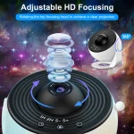 🪐 Galaxy Projector 4K HD – 13-in-1 Star Planetarium with Adjustable Focus & 360° Rotation - Image 12