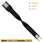⚡ UGOURD USB4 20Gbps Short Cable - 13cm/22cm Type C to C Cable | 100W PD Fast Charging | 4K@60Hz Video | for SSD/iPhone 15/MacBook/Steam Deck (Black, 2-Pack) - Image 15