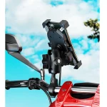🚀 Yaoiler 2024 Motorcycle Phone Holder – 15W Wireless Charging + QC3.0 Fast Charge | 360° Adjustable | Auto-Lock | Universal Fit (4.7-7") - Image 2