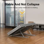 💻 Portable Aluminum Laptop Stand – Ergonomic, Foldable & Lightweight Holder for MacBook Air/Pro, Dell, HP, and More - Image 11