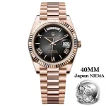 ⌚ PAGANI DESIGN DD40 Men's Luxury Watch - NH36A Automatic Movement | 100M Waterproof | Sapphire Crystal | Day-Date Display | Stainless Steel Bracelet (40mm, Silver/Black/Blue) - Image 17