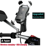 🚀 Yaoiler 2024 Motorcycle Phone Holder – 15W Wireless Charging + QC3.0 Fast Charge | 360° Adjustable | Auto-Lock | Universal Fit (4.7-7") - Image 14
