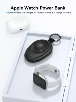 🔋 LVFAN Magnetic Wireless Charger for Apple Watch – 1400mAh Portable Power Bank, Fast Charging Keychain for Series 9/8/7/6/5/4/3/2/SE/Ultra (Includes USB-C Cable) - Image 3