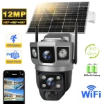 🎥 V380 Pro 12MP 6K Solar WiFi Outdoor PTZ Security Camera – Dual Lens | 3-Screen View | AI Tracking | 360° Night Vision | 2-Way Audio | IP66 Waterproof
